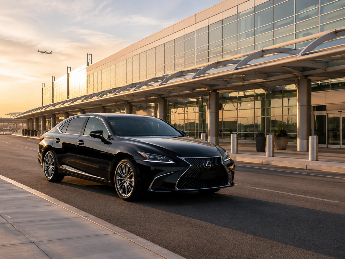 Lake Elsinore airport transportation in a private luxury sedan